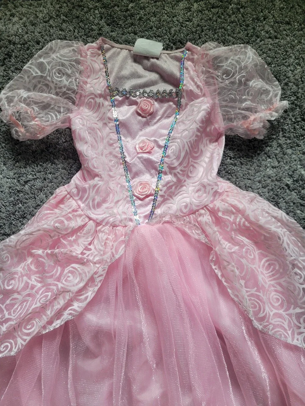 Pink Princess Dress Costume for Kids - Sparkle Tulle Gown Size 3+